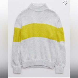 Aerie Sweater XL - grey/yellow